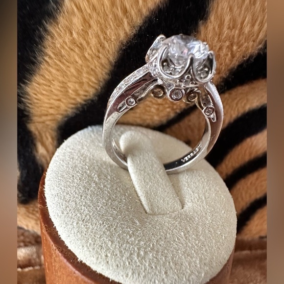 Verragio RING Sterling 925 Silver CZ 1.25carat Engagement wedding Sz 8 5493 P - Picture 9 of 14